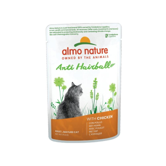 Almo Nature Anti Hairball Natvoer Kat - Zakjes - 30 x 70g