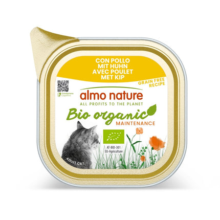 Almo Nature Bio Organic Natvoer Kat - Kuipje  - 19 x 85g