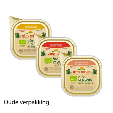 Almo Nature Bio Organic Natvoer Kat - Kuipje  - 19 x 85g
