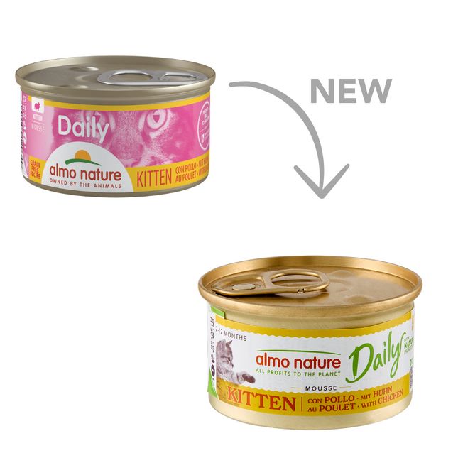 Almo Nature Daily Natvoer Kat - Kitten - Mouse - Blik - 24 x 85g