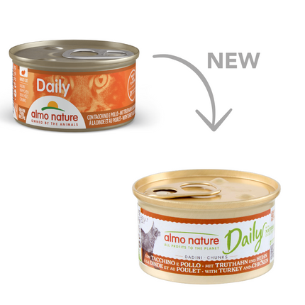 Almo Nature Daily Natvoer Kat -  Stukjes - Blik - 24 x 85g