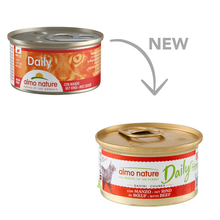 Almo Nature Daily Natvoer Kat -  Stukjes - Blik - 24 x 85g