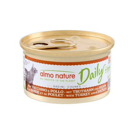 Almo Nature Daily Natvoer Kat -  Stukjes - Blik - 24 x 85g