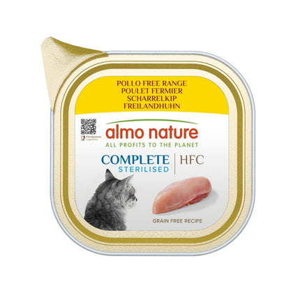 Almo Nature HFC Compleet Natvoer Kat - Sterilised - Kuipje 17 x 85g