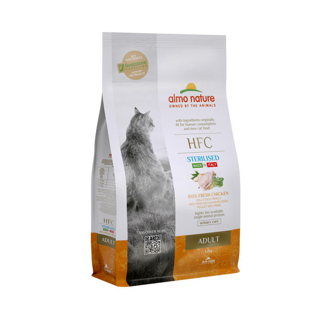 Almo Nature HFC Sterilised Droogvoer Kat - 300g of 1,2kg