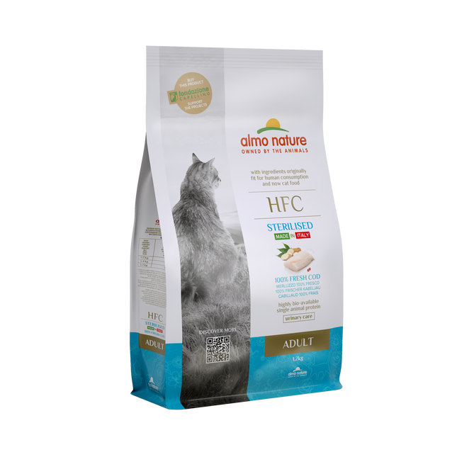 Almo Nature HFC Sterilised Droogvoer Kat - 300g of 1,2kg