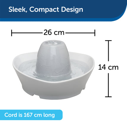 Drinkwell Streamside Ceramic Pet Fountain - 1.8 L