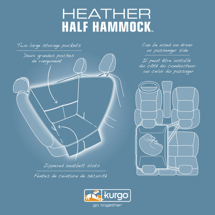 Kurgo Heather Half Hammock