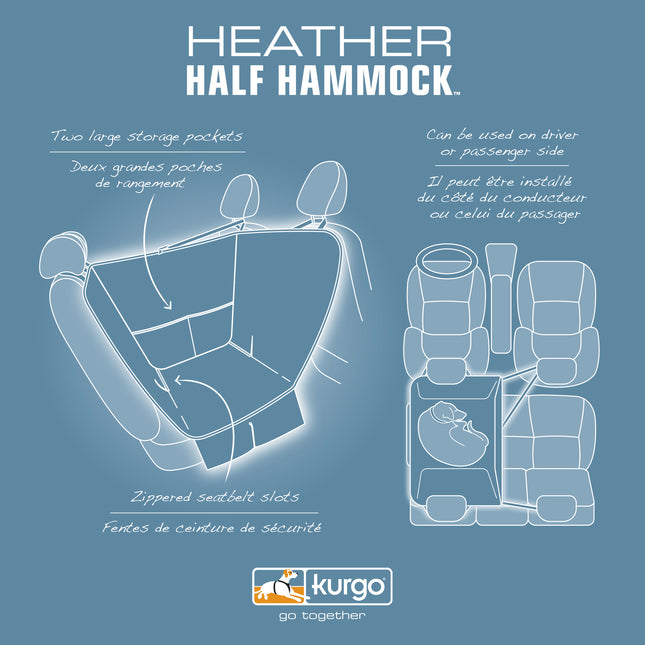 Kurgo Heather Half Hammock