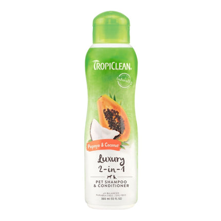 TropiClean Luxe 2 in 1 Shampoo & Conditioner - 355ml
